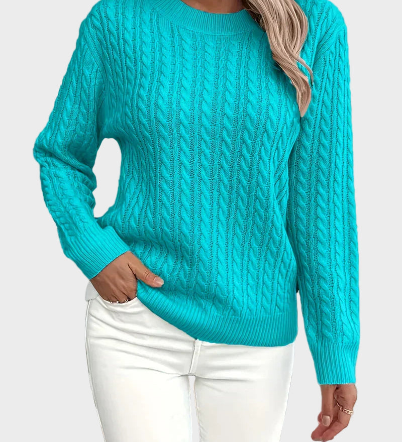 QUINISHA – Pulover tricotat cu model împletit