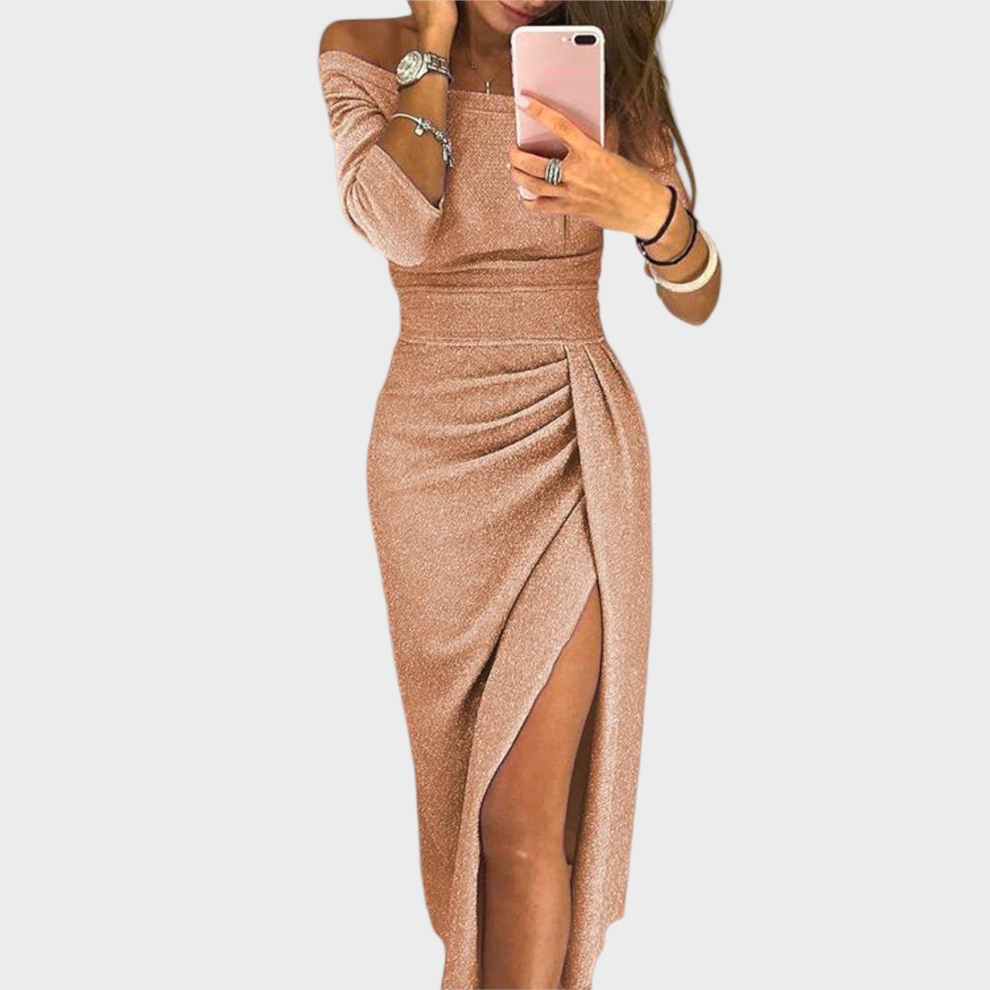 CAMILA – Rochie elegantă fără umeri