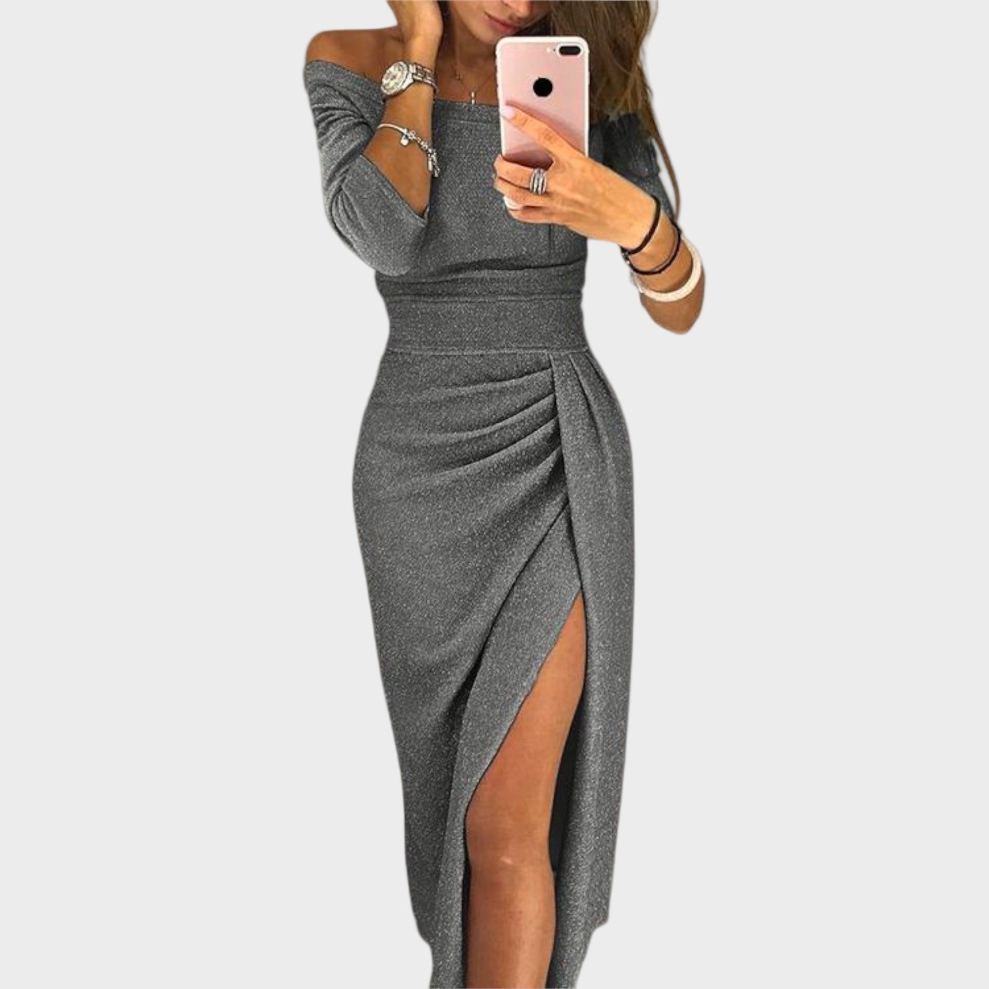 CAMILA – Rochie elegantă fără umeri