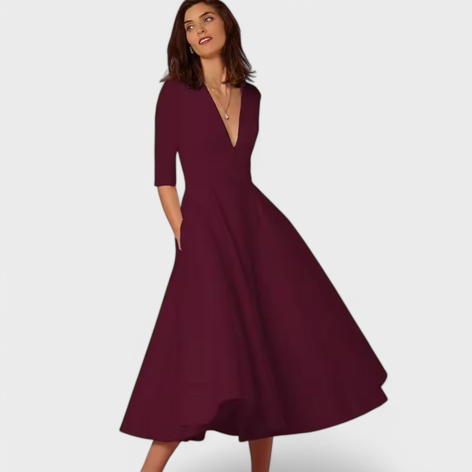 SOFIA – Rochie elegantă cu decolteu în V