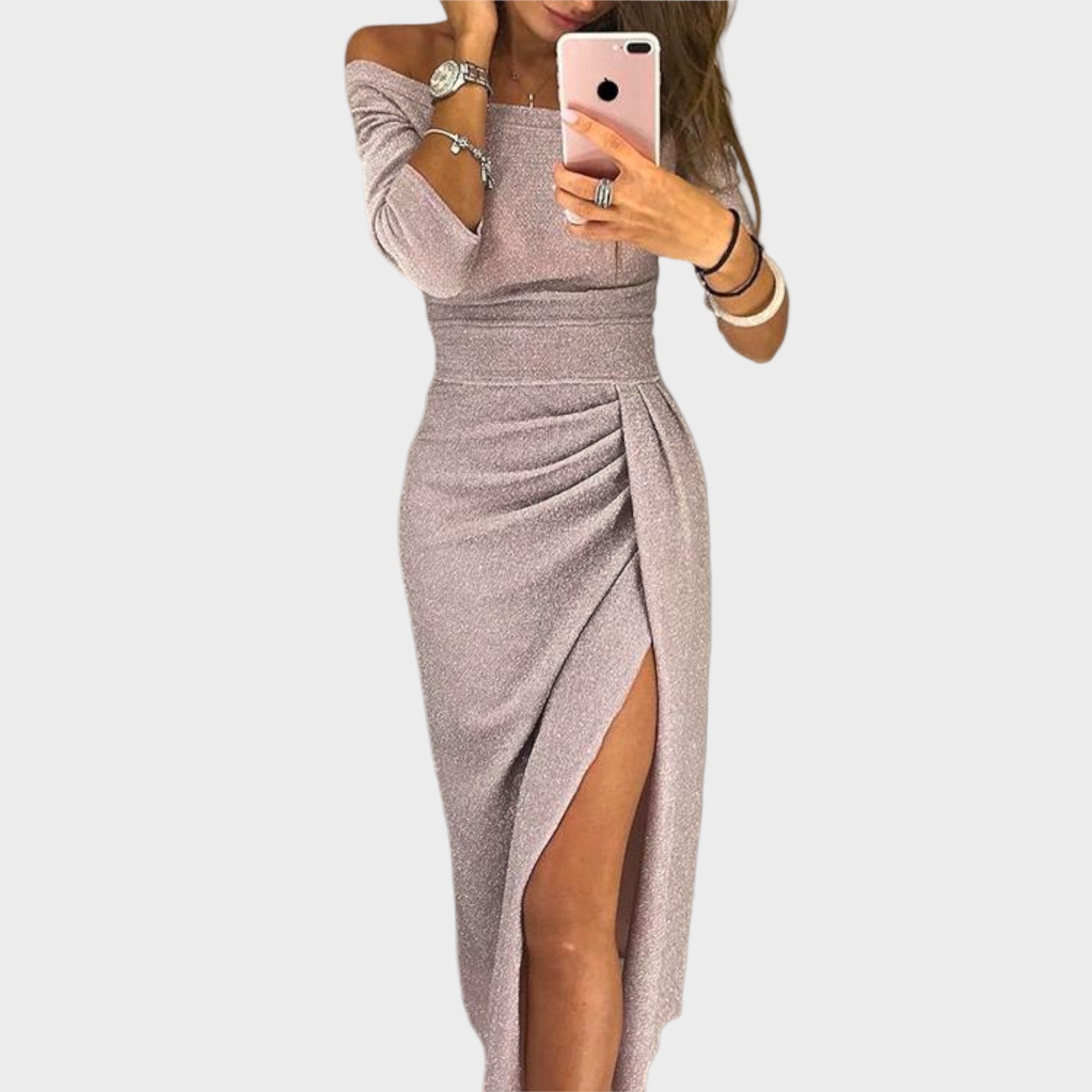 CAMILA – Rochie elegantă fără umeri