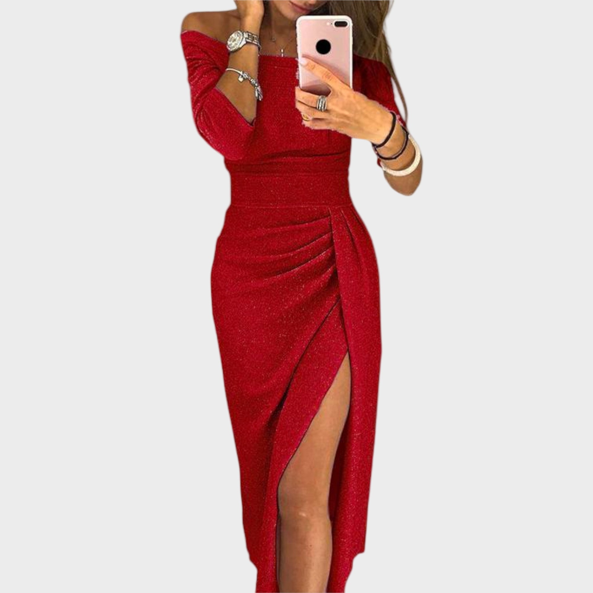 CAMILA – Rochie elegantă fără umeri