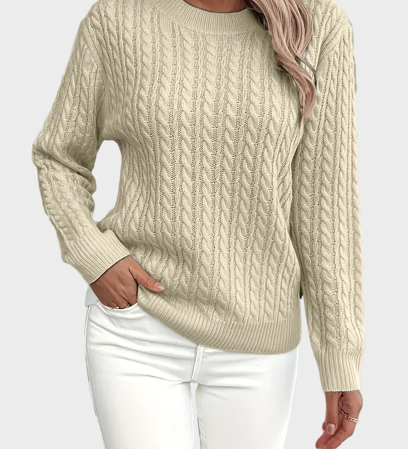 QUINISHA – Pulover tricotat cu model împletit