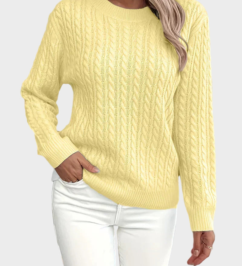 QUINISHA – Pulover tricotat cu model împletit