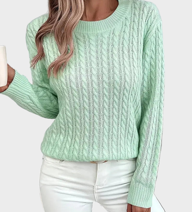 QUINISHA – Pulover tricotat cu model împletit