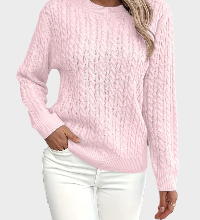 QUINISHA – Pulover tricotat cu model împletit